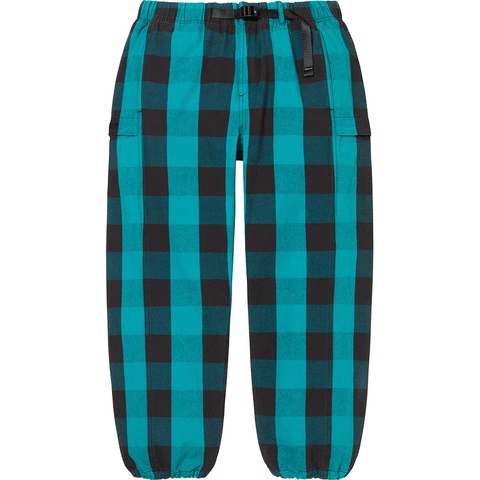 Supreme Belted Trail Pant - Teal Plaid