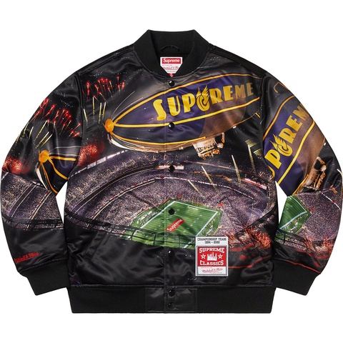 Supreme Supreme®/Mitchell & Ness® Stadium Satin Varsity Jacket - Black
