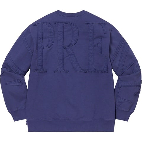 Supreme Tonal Appliqué Crewneck - Washed Navy