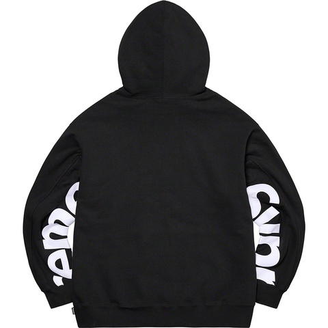 Supreme Cropped Panels Hooded Sweatshirt - Black