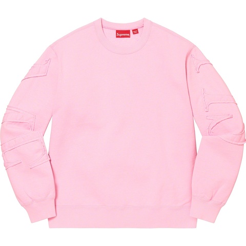 Supreme Tonal Appliqué Crewneck - Pale Pink
