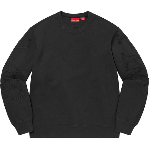 Supreme Tonal Appliqué Crewneck - Black