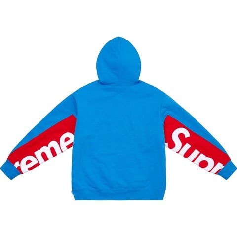 Supreme Cropped Panels Hooded Sweatshirt - Bright Blue