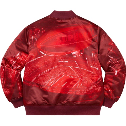 Supreme Supreme®/Mitchell & Ness® Stadium Satin Varsity Jacket - Red