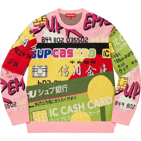 Credit Cards Sweater - spring/summer 2022 - Supreme