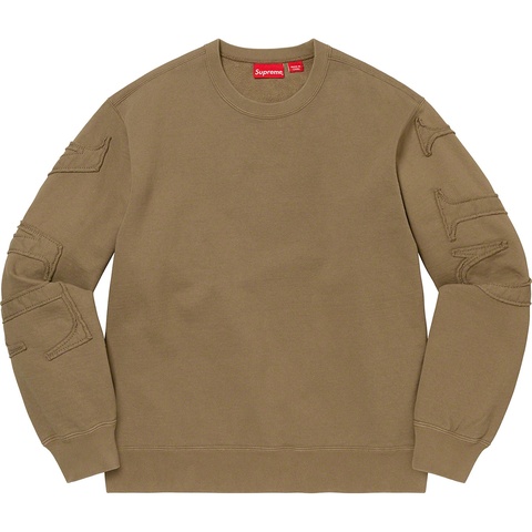 Supreme Tonal Appliqué Crewneck - Olive Brown