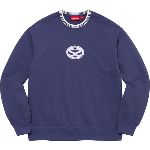 Supreme Double S Crewneck - Washed Navy