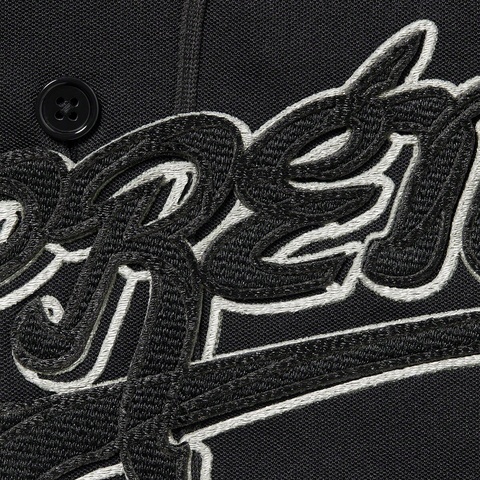Supreme Baseball Jersey Hooded Sweatshirt - Black