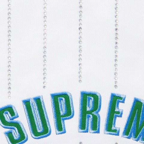Supreme Rhinestone Stripe Basketball Short - White