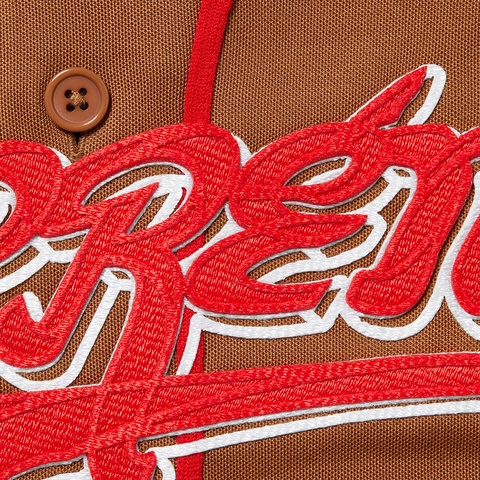 Supreme Baseball Jersey Hooded Sweatshirt - Brown