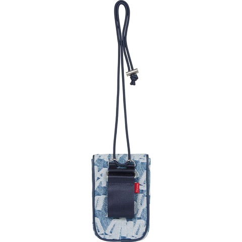 Supreme Fat Tip Jacquard Denim Neck Pouch - Blue