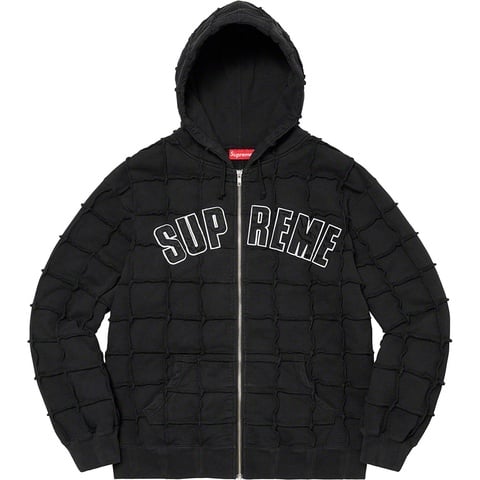 Reverse Patchwork Zip Up Hooded Sweatshirt - Supreme Reverse Patchwork Zip Up Hooded Sweatshirt - Supreme