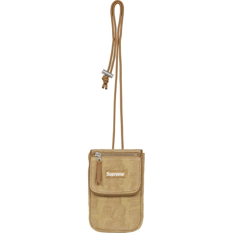 Supreme Fat Tip Jacquard Denim Neck Pouch - Olive