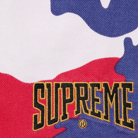 Supreme Cutoff Double Knee Denim Painter Short - Red Camo