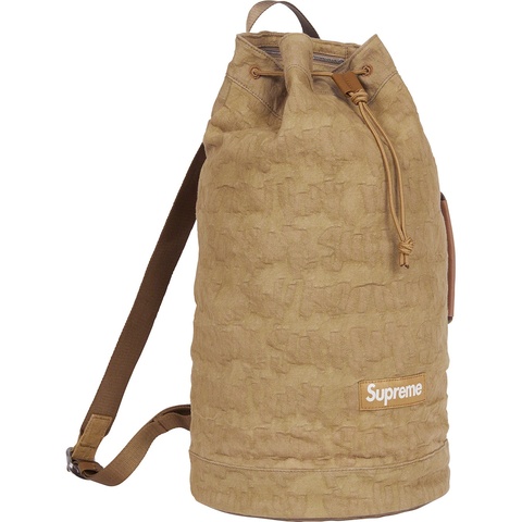 Supreme Fat Tip Jacquard Denim Backpack - Olive