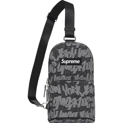 Fat Tip Jacquard Denim Sling Bag - Supreme
