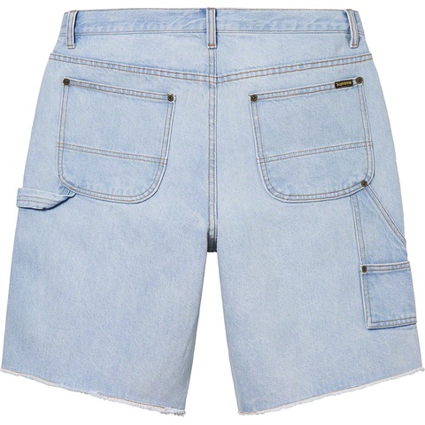 Supreme Cutoff Double Knee Denim Painter Short - Washed Blue