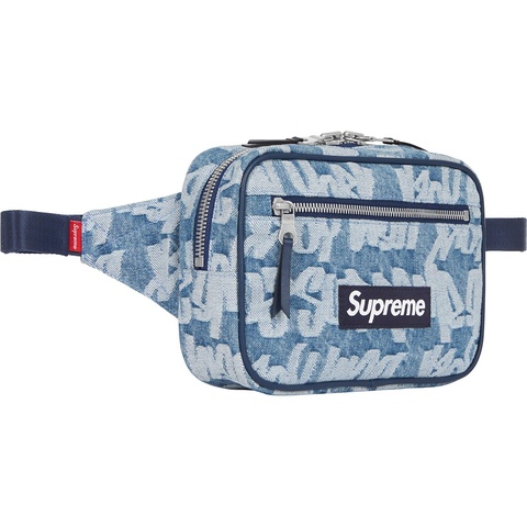 バッグ Supreme Fat Tip Jacquard Denim Waist Bag 日本国内発送】Supreme Fat Tip Jacquard Denim Waist Bag (Supreme