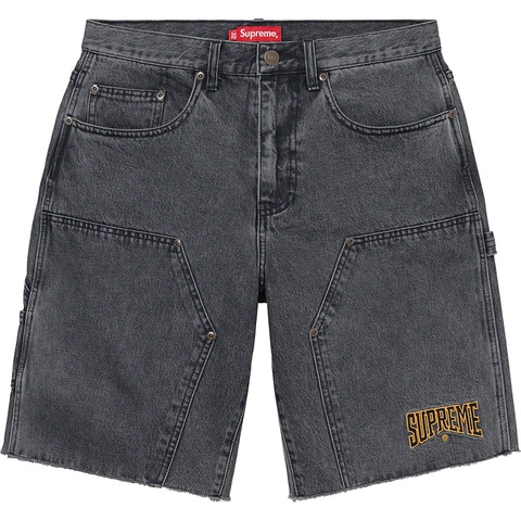 Supreme Cutoff Double Knee Denim Painter Short - Black