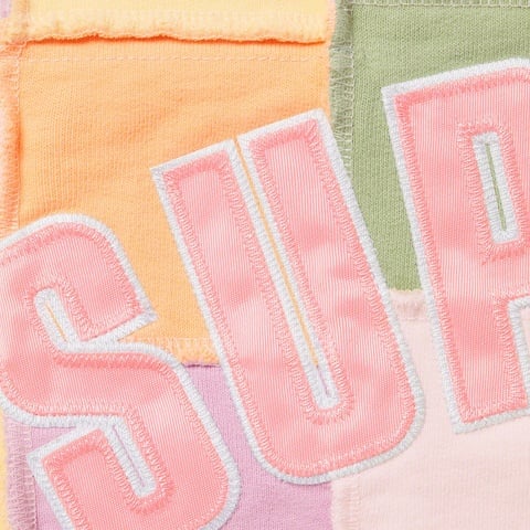 Supreme Reverse Patchwork Zip Up Hooded Sweatshirt - Multicolor