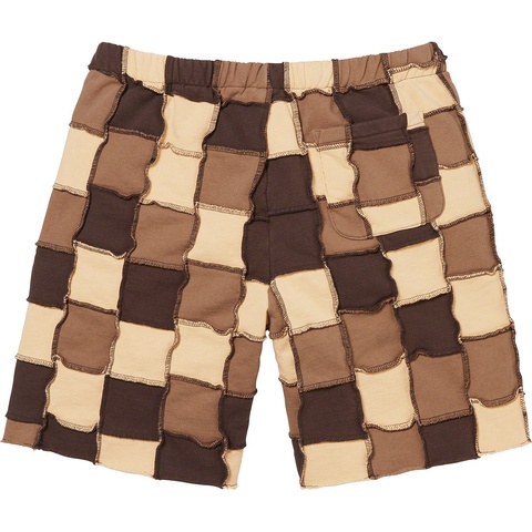 Supreme Reverse Patchwork Sweatshort - Brown