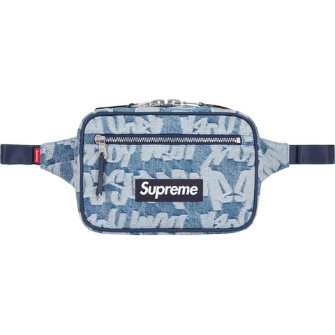 バッグ Supreme Fat Tip Jacquard Denim Waist Bag 日本国内発送】Supreme Fat Tip Jacquard Denim Waist Bag (Supreme