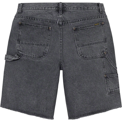Supreme Cutoff Double Knee Denim Painter Short - Black