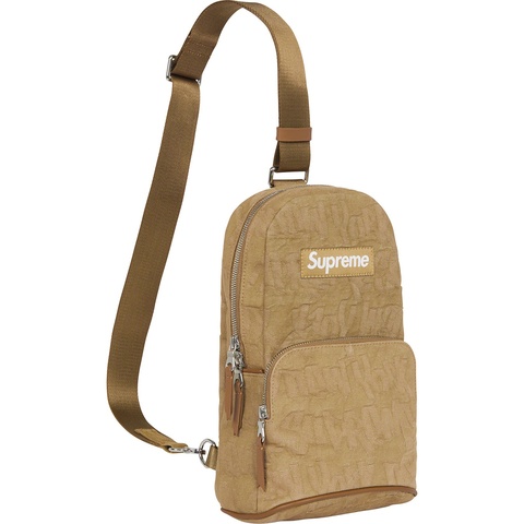Fat Tip Jacquard Denim Sling Bag - Supreme