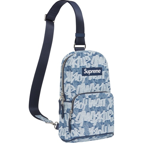 Fat Tip Jacquard Denim Sling Bag - Supreme
