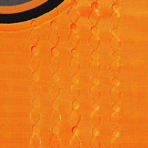 Supreme Perforated Stripe Warm Up Top - Orange