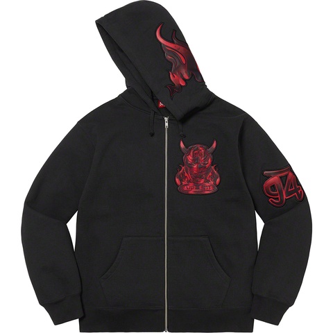 Supreme Demon Zip Up Hooded Sweatshirt - Black