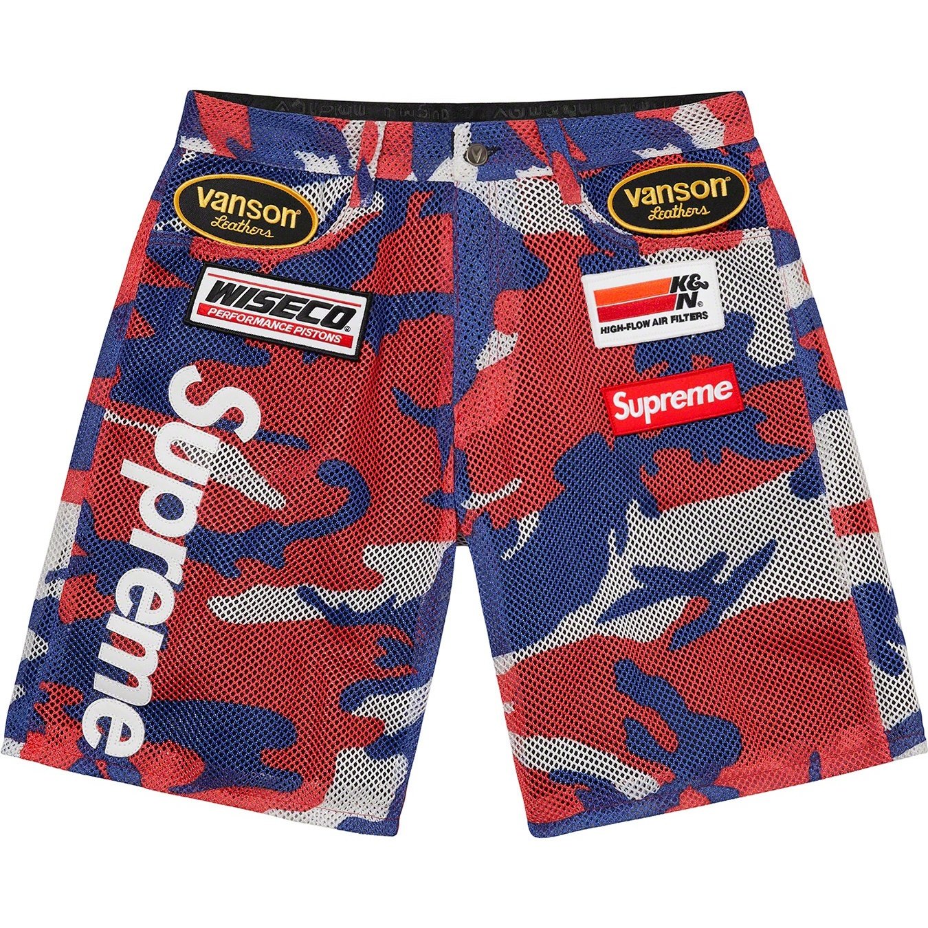 Supreme Supreme Vanson Leathers Cordura Mesh Short (SS22) - Red Camo - $468