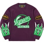 Supreme Supreme Vanson Leathers Sweater (SS22) - Purple