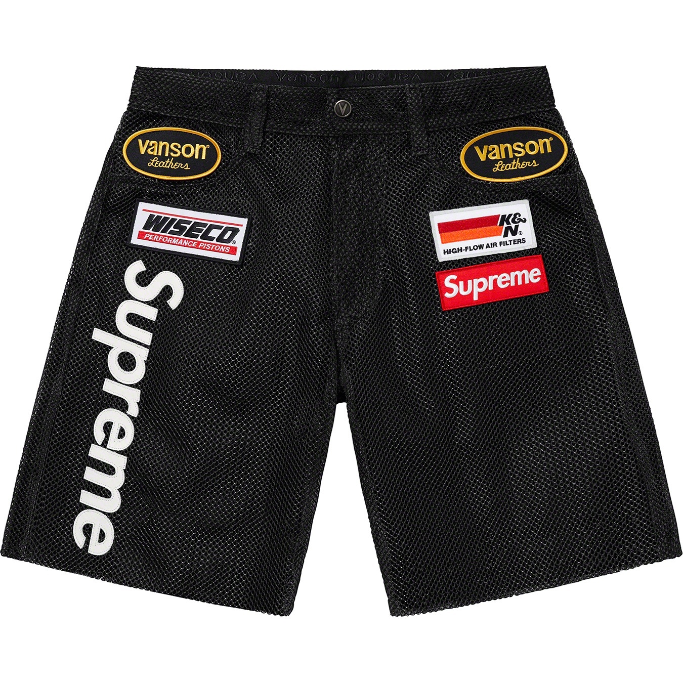 Supreme Supreme Vanson Leathers Cordura Mesh Short (SS22) - Black - $468