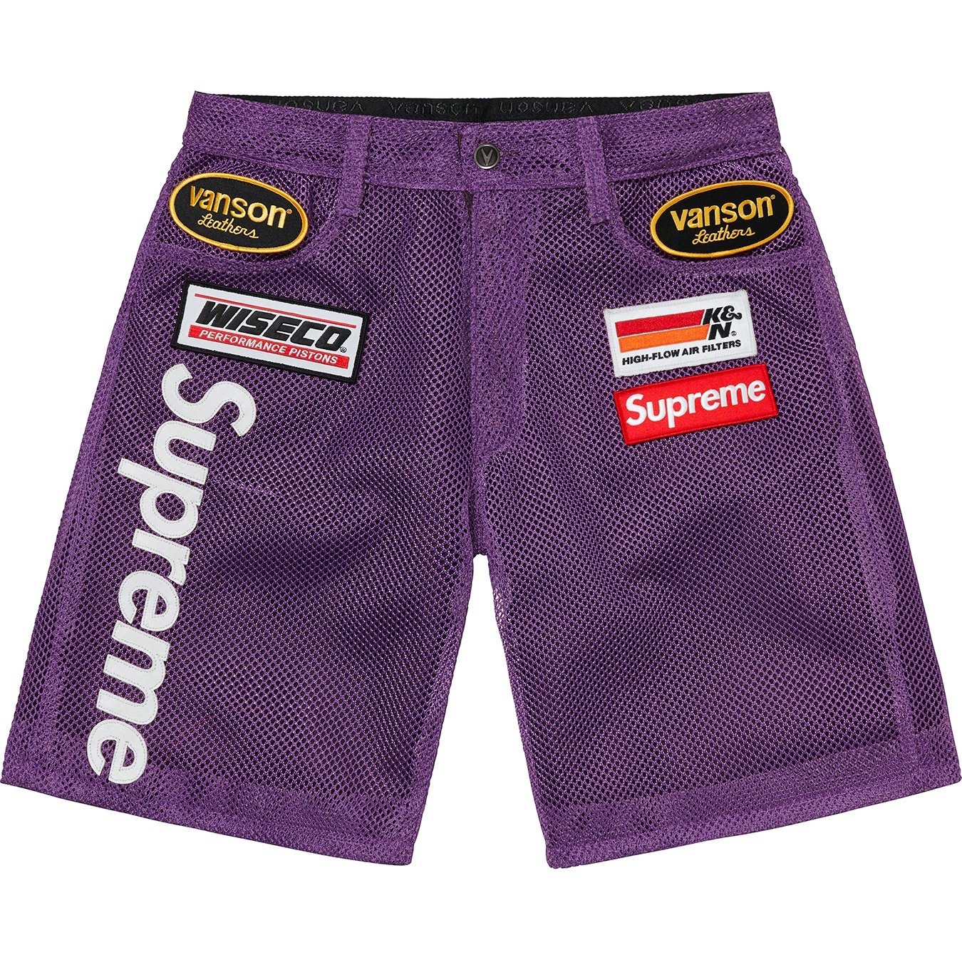 Supreme Supreme Vanson Leathers Cordura Mesh Short (SS22) - Purple - $468