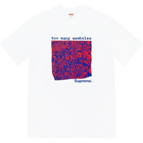 Supreme Too Many Assholes Tee - White