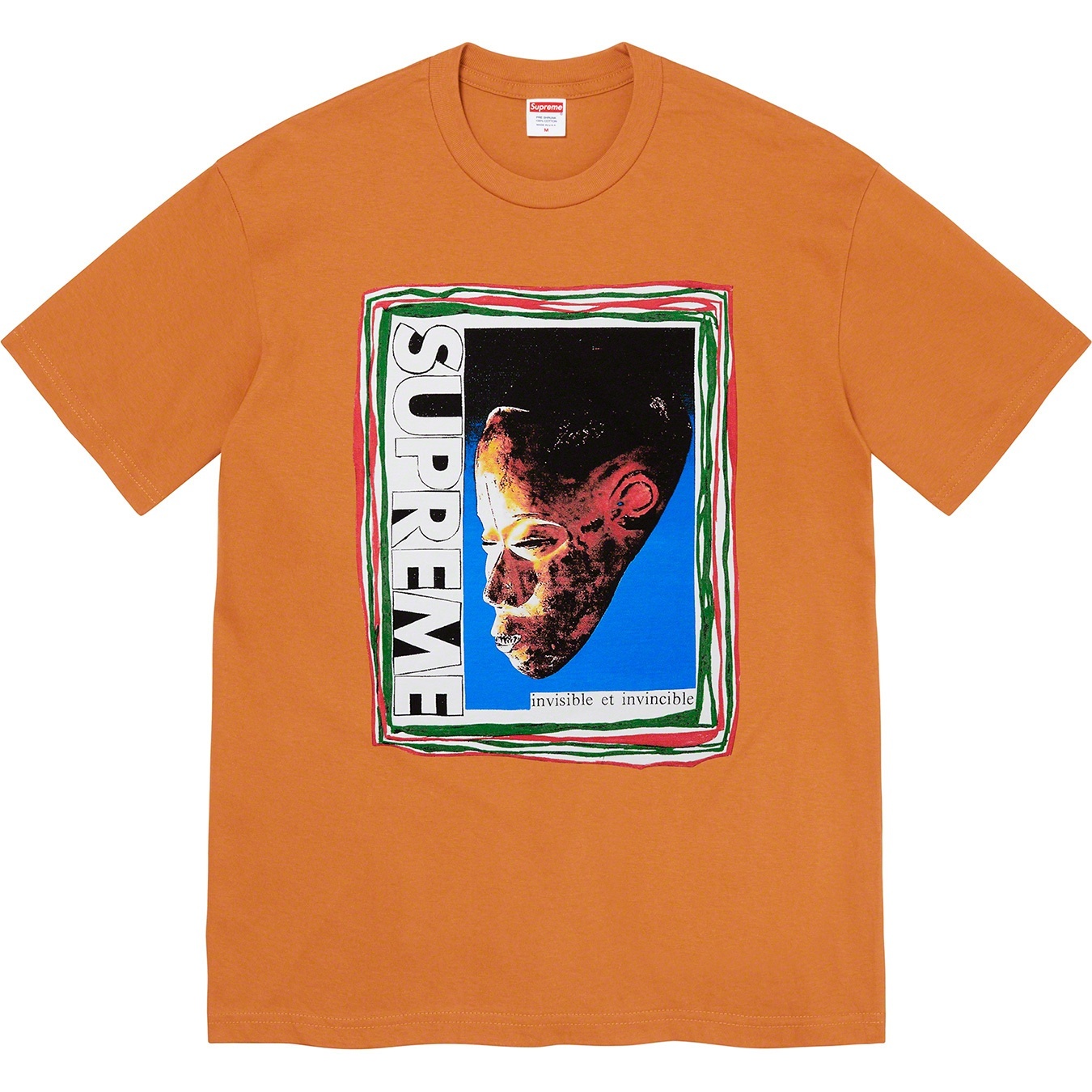 Supreme Mask Tee (SS22) - Burnt Orange - $40