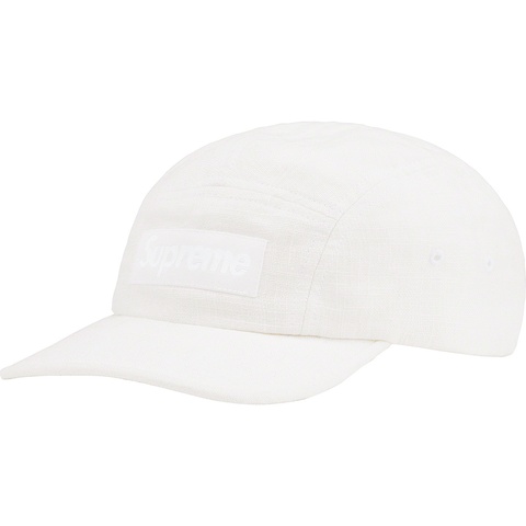 Supreme Linen Fitted Camp Cap - White