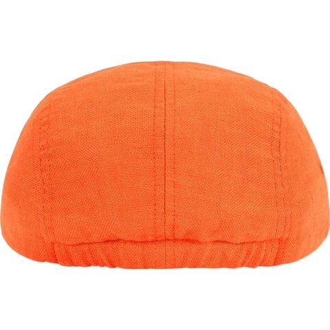 Supreme Linen Fitted Camp Cap - Neon Orange
