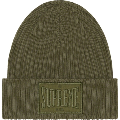 Supreme Overdyed Patch Beanie - Olive