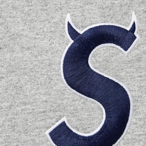 Supreme S Logo Hooded Sweatshirt - Heather Grey