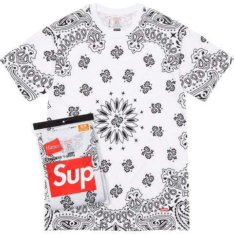Supreme Supreme®/Hanes® Bandana Tagless Tees (2 Pack) - White