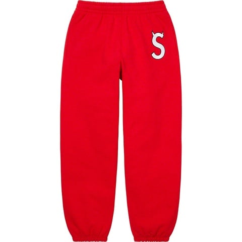 Supreme S Logo Sweatpant - Red