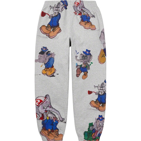 Supreme Elephant Sweatpant - Heather Grey
