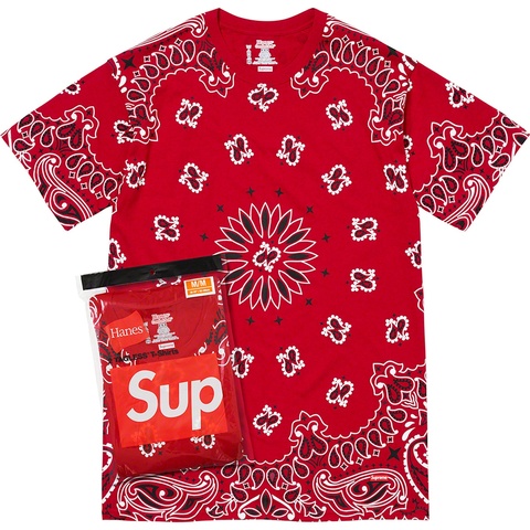 Supreme Supreme®/Hanes® Bandana Tagless Tees (2 Pack) - Red
