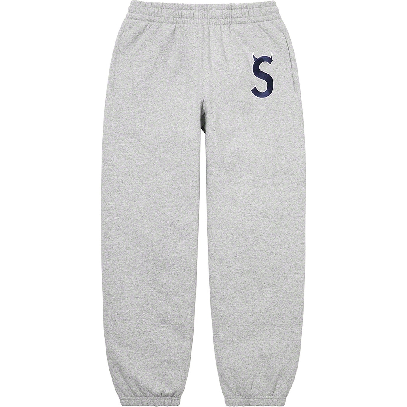 Supreme S Logo Sweatpant (FW22) - Heather Grey - $158
