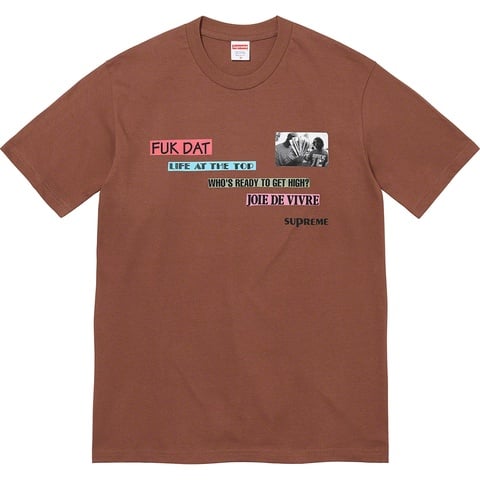 Supreme Joie De Vivre Tee - Brown