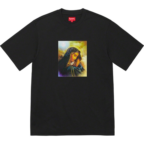 Supreme Mary Rhinestone S/S Top - Black