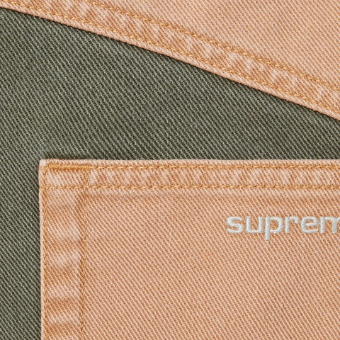 Supreme 2-Tone Paneled Jean - Brown