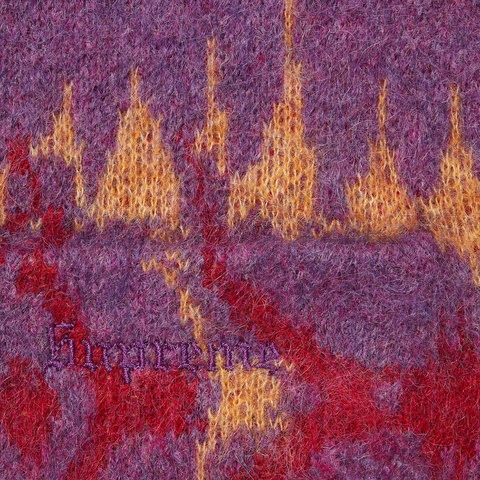 Supreme Abstract Stripe Cardigan - Plum